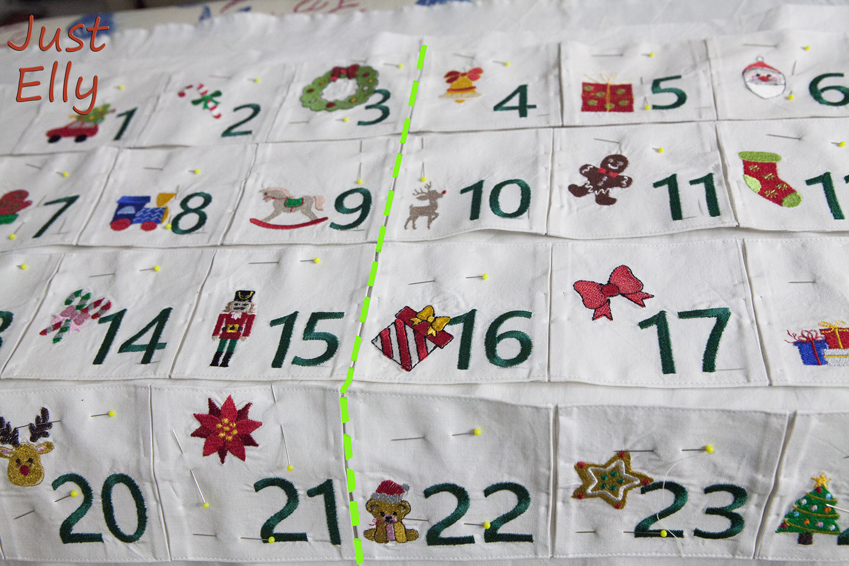 DIY Advent calendar cushion 27