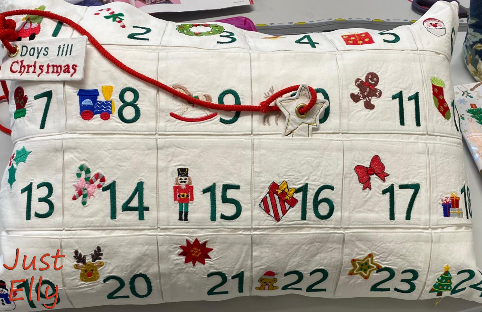 DIY Advent calendar cushion 33