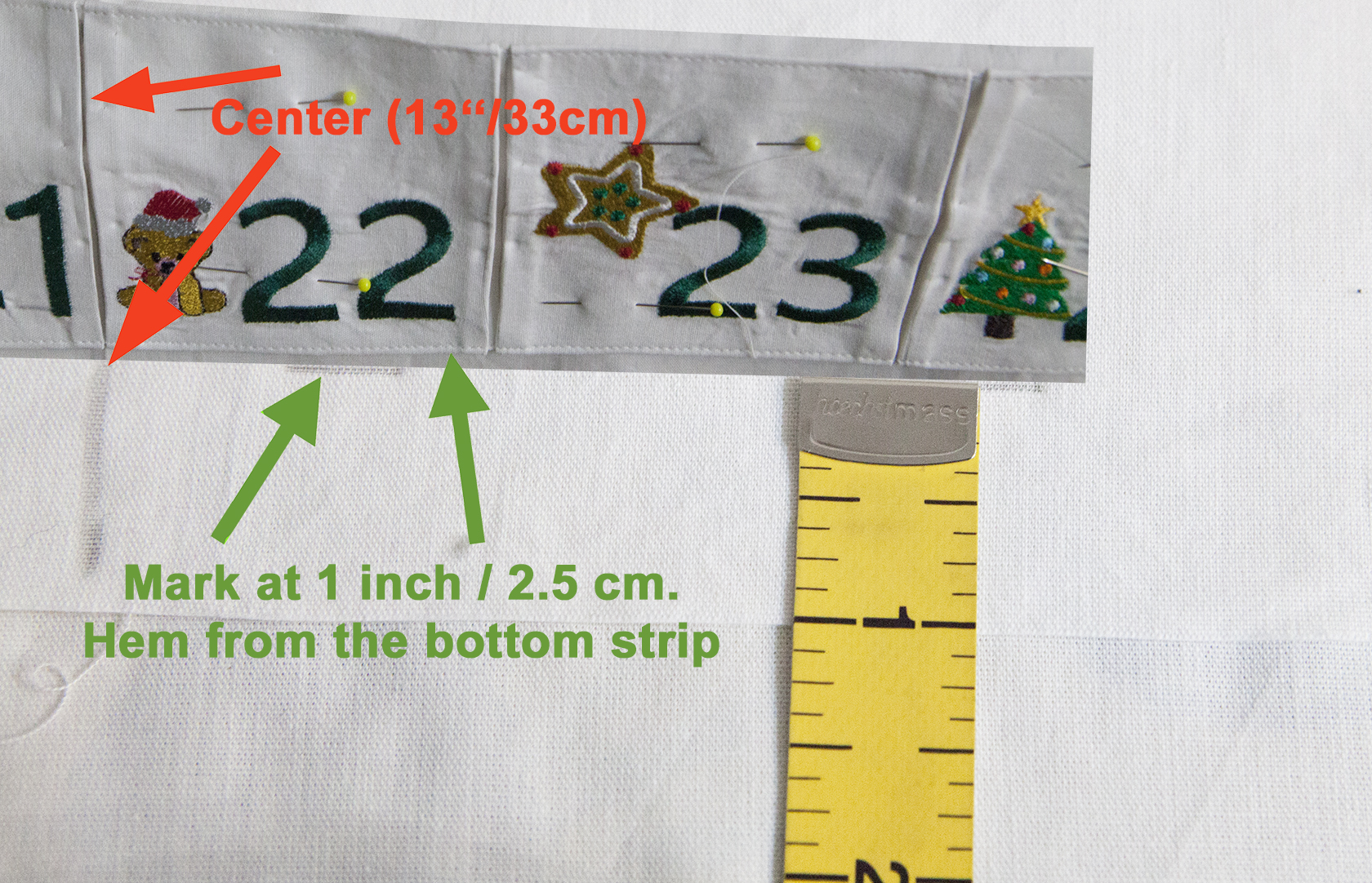 DIY Advent calendar cushion 42